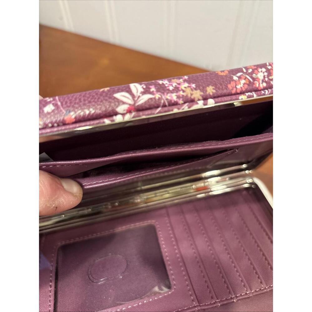 Vintage Women’s Wallet Purse Box Floral Print Card, Checkbook & Money Holder - Picture 8 of 13